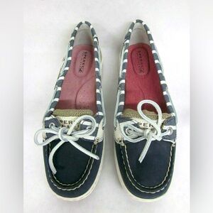 Sperry White and Cream Nautical Flats / Loafers